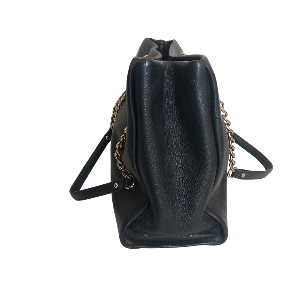 Kate Spade Black Leather Triple Compartment Shoulder Bag | Pre Loved |