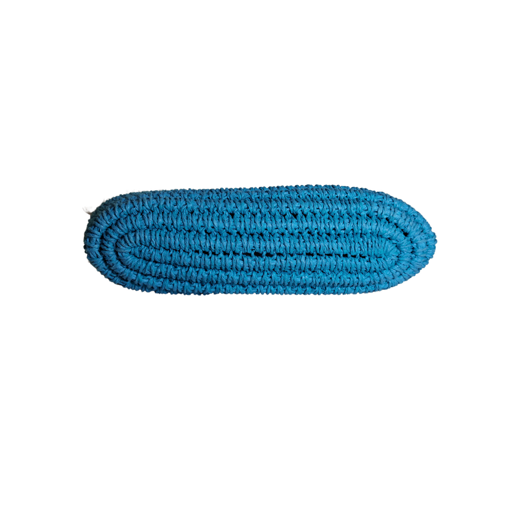 Kurt Geiger 'Chelsea' Blue Raffia Tote | Like New |