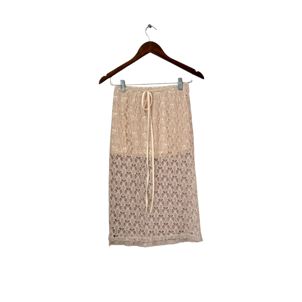 Zara Beige Crochet Co-ord Set | Gently Used |