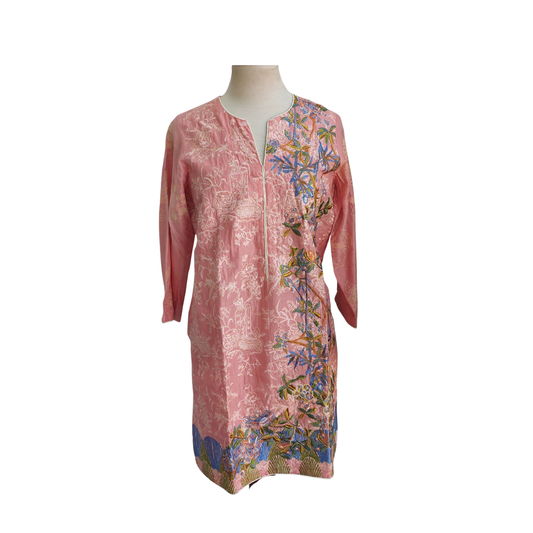 Sana Safinaz Pink Lace Embroidered Kurta | Brand New |