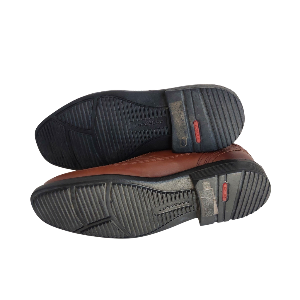 Rock Leader Men's Brown 2 Bike Toe Slip On Shoes | Gently Used |