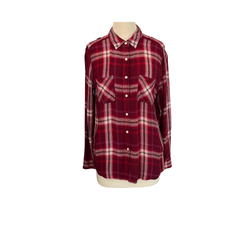 Mossimo Supply Co. Maroon Flannel Shirt