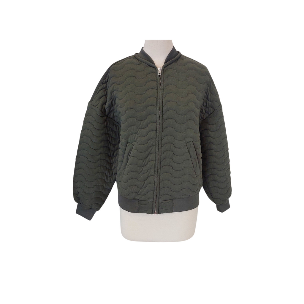 ZARA Army Green Quilted Jacket | Brand New |