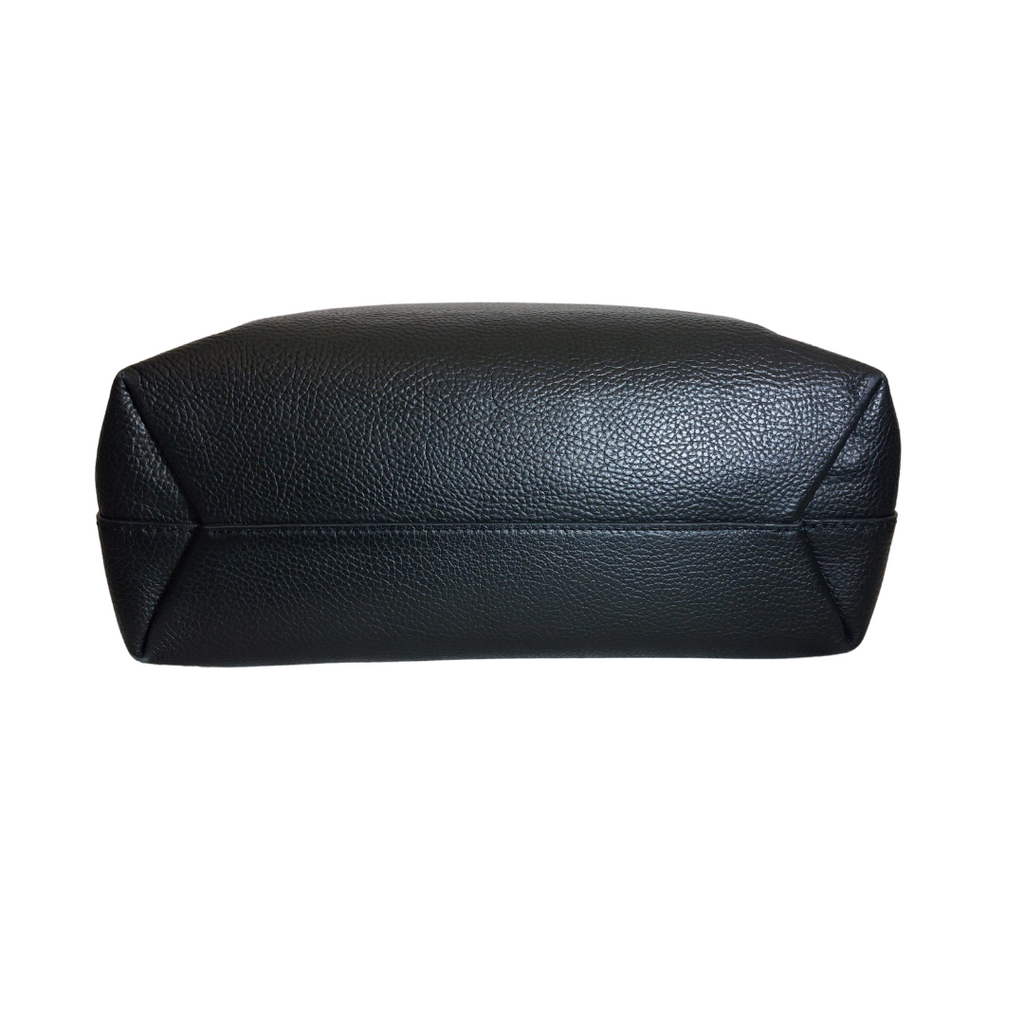 Tory Burch Black Pebbled Leather 'McGraw' Tote Bag | Pre Loved |