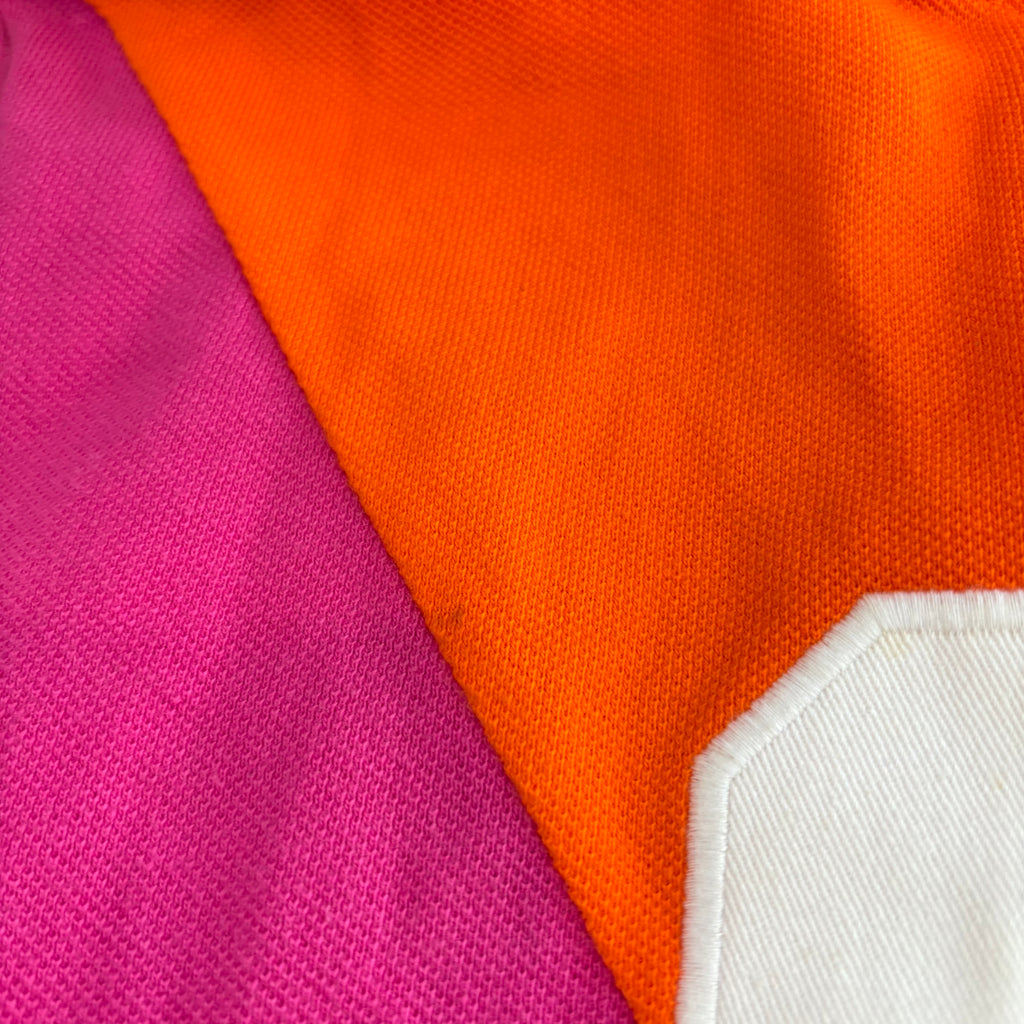 Ralph Lauren Orange & Pink Skinny Polo Shirt | Pre Loved |