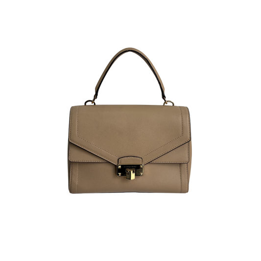 Michael Kors Beige Leather Kinsley Medium Satchel Bag | Pre Loved |