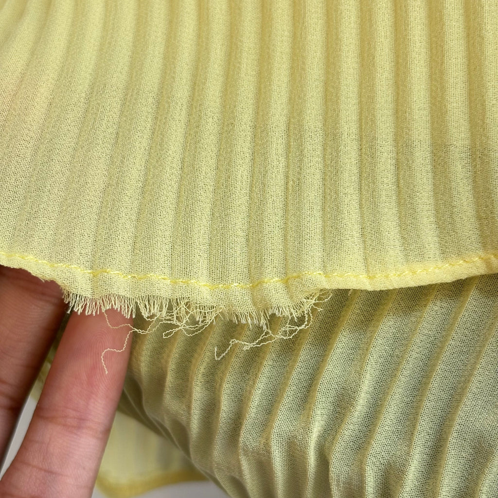 Zara Yellow Pleated Frill Top | Gently Used |