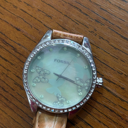 Fossil Vintage Mother Of Pearl And BCrystal Butterflies F2 Series Watch | Pre Loved |