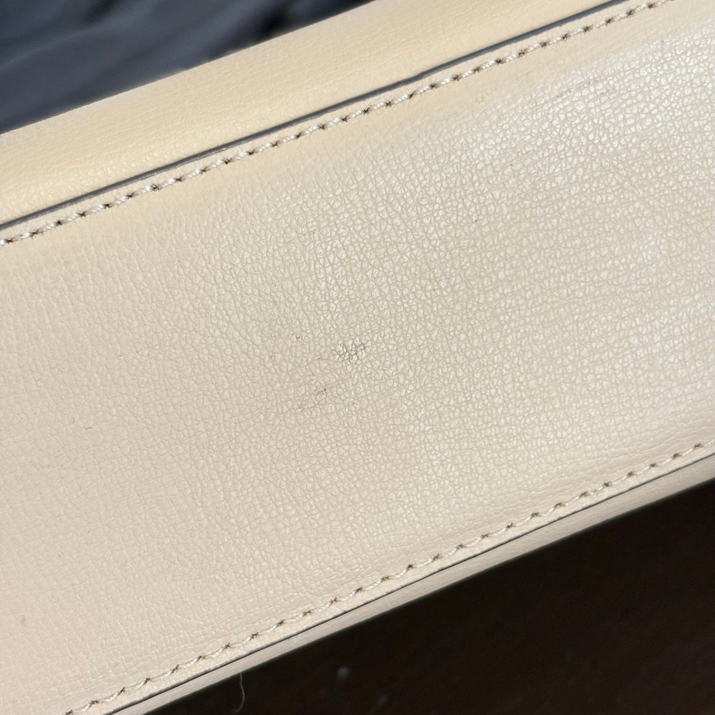 Michael Kors Kinsley Medium Beige Leather Top Handle Bag | Pre Loved |