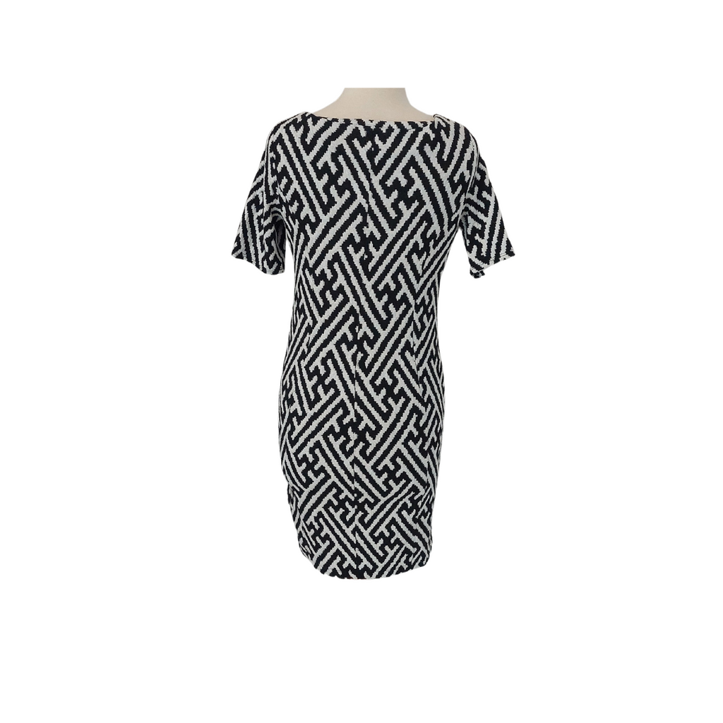 DUNNES Black & White Knit Dress | Pre Loved |