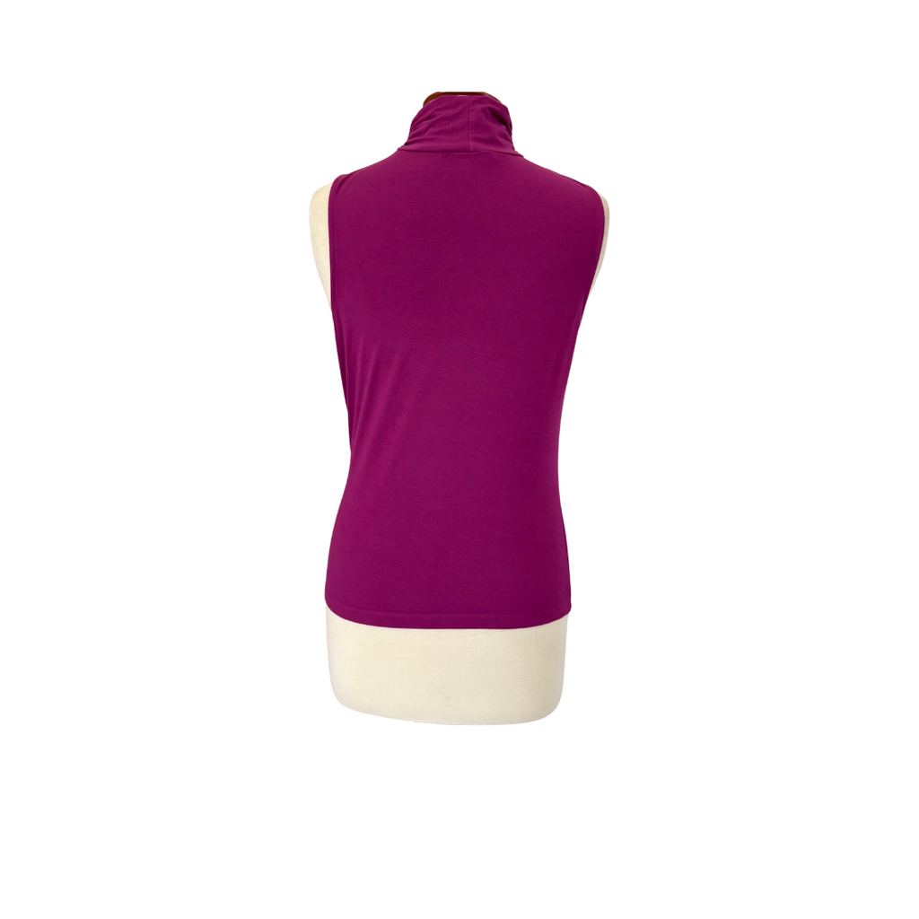 Valerie Stevens Magenta Mock Neck Sleeveless Top | Gently Used |