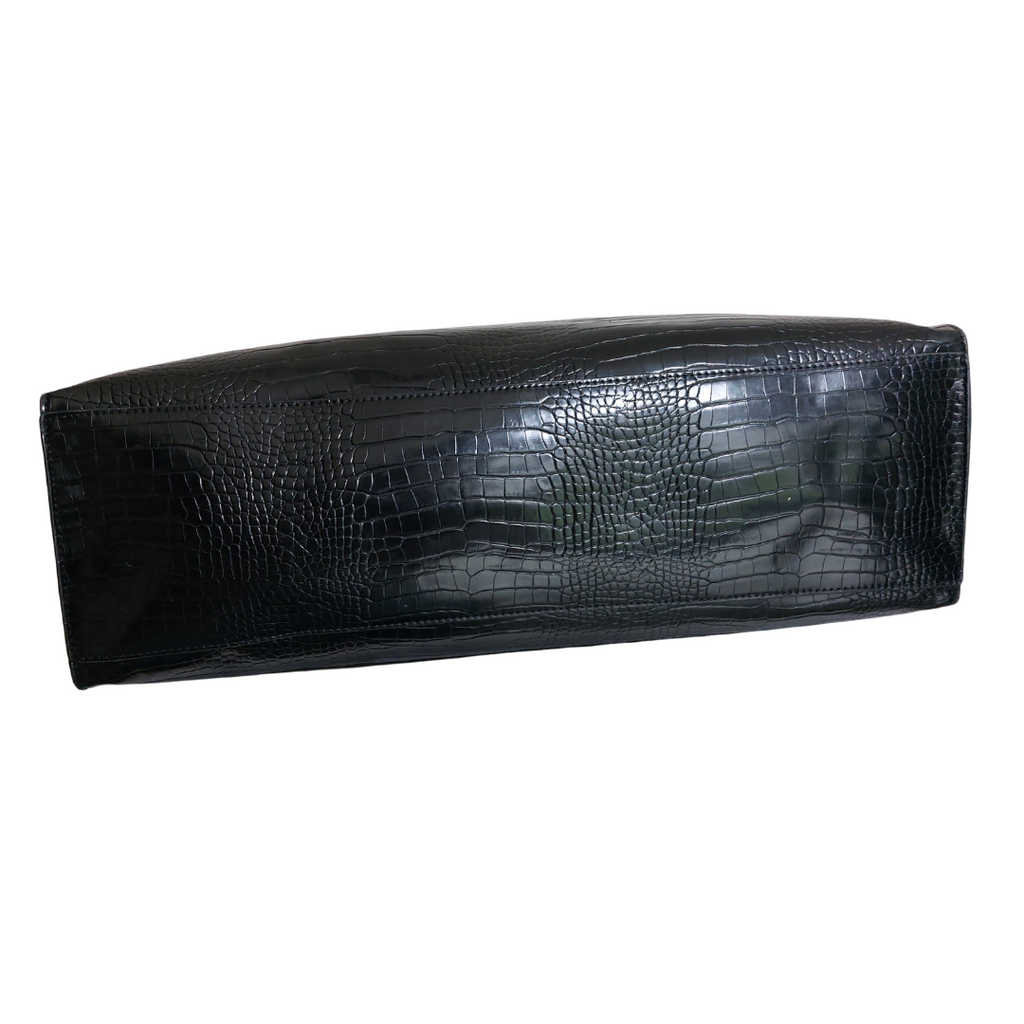 Ted Baker Croc Faux Leather Wide Icon Tote Bag | Pre Loved |