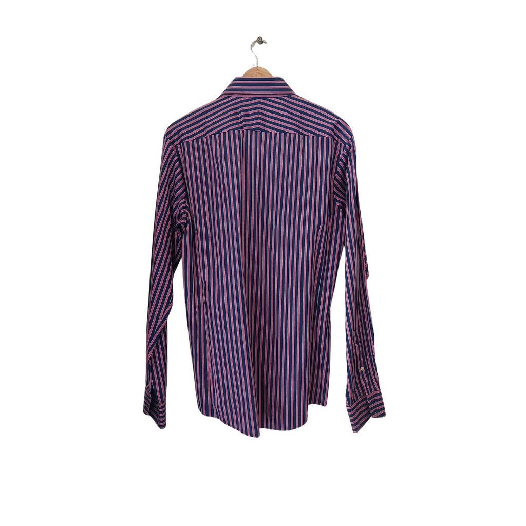 Thomas Pink Purple & Pink Striped Collared Men's Shirt | Like New |