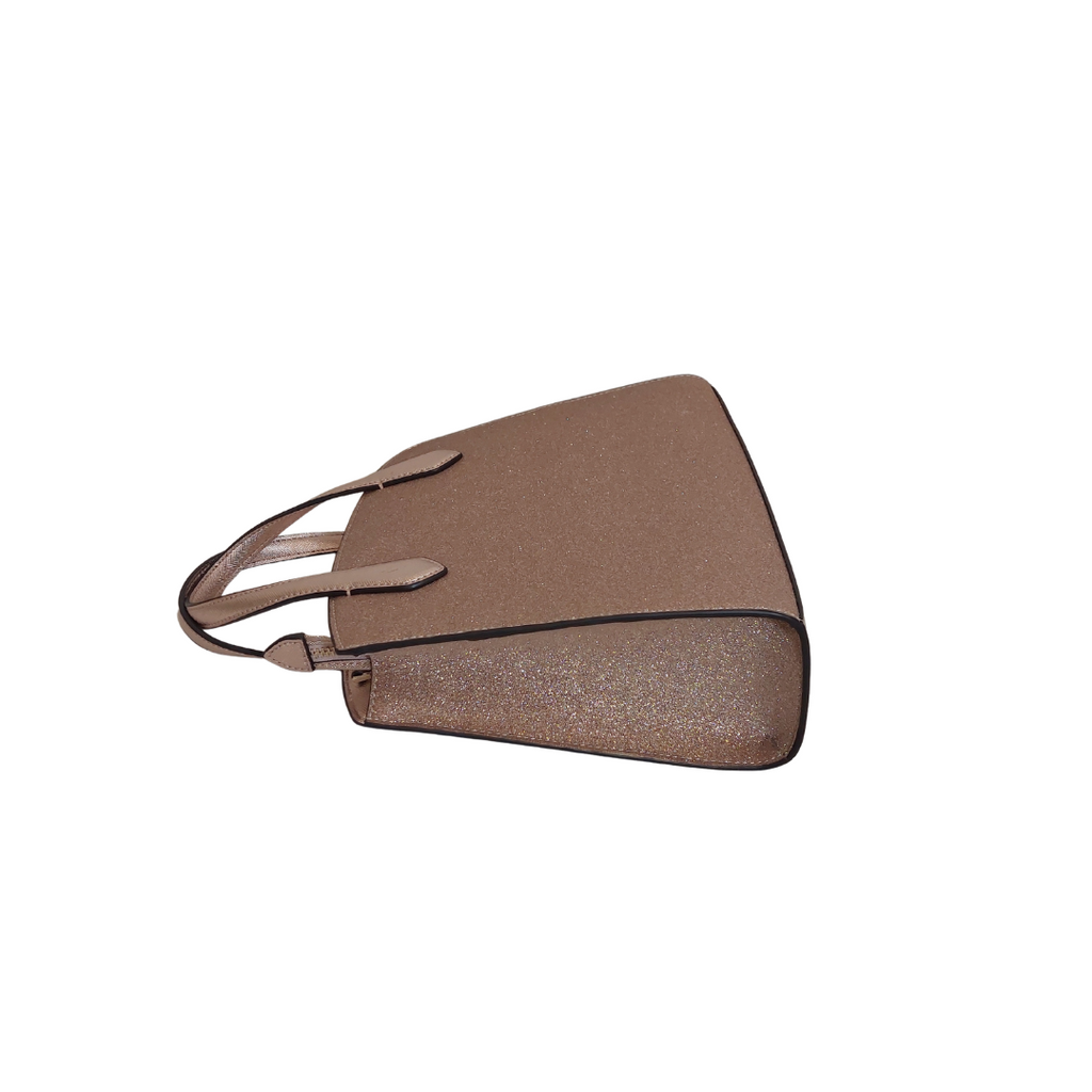 Kate Spade Rose Gold Glitter Leather Tinsel Satchel Bag | Gently Used |