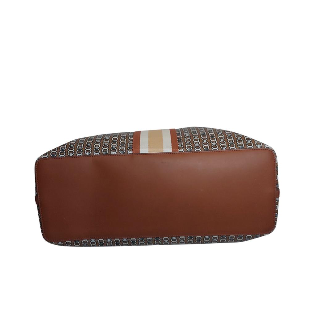 Tory Burch Light Umber Gemini Link Tote Bag | Pre Loved |