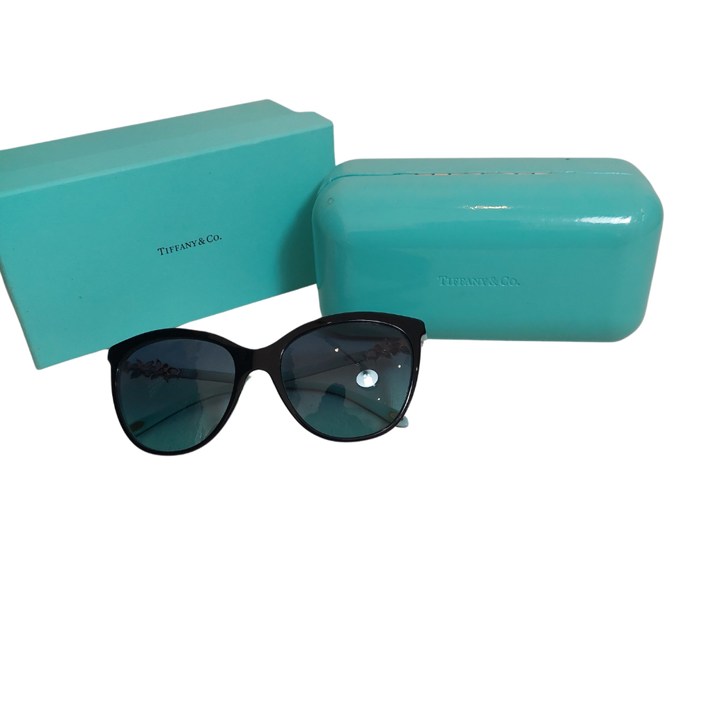 Tiffany Black TF 4131 Rhinestone Sunglasses | Pre Loved |