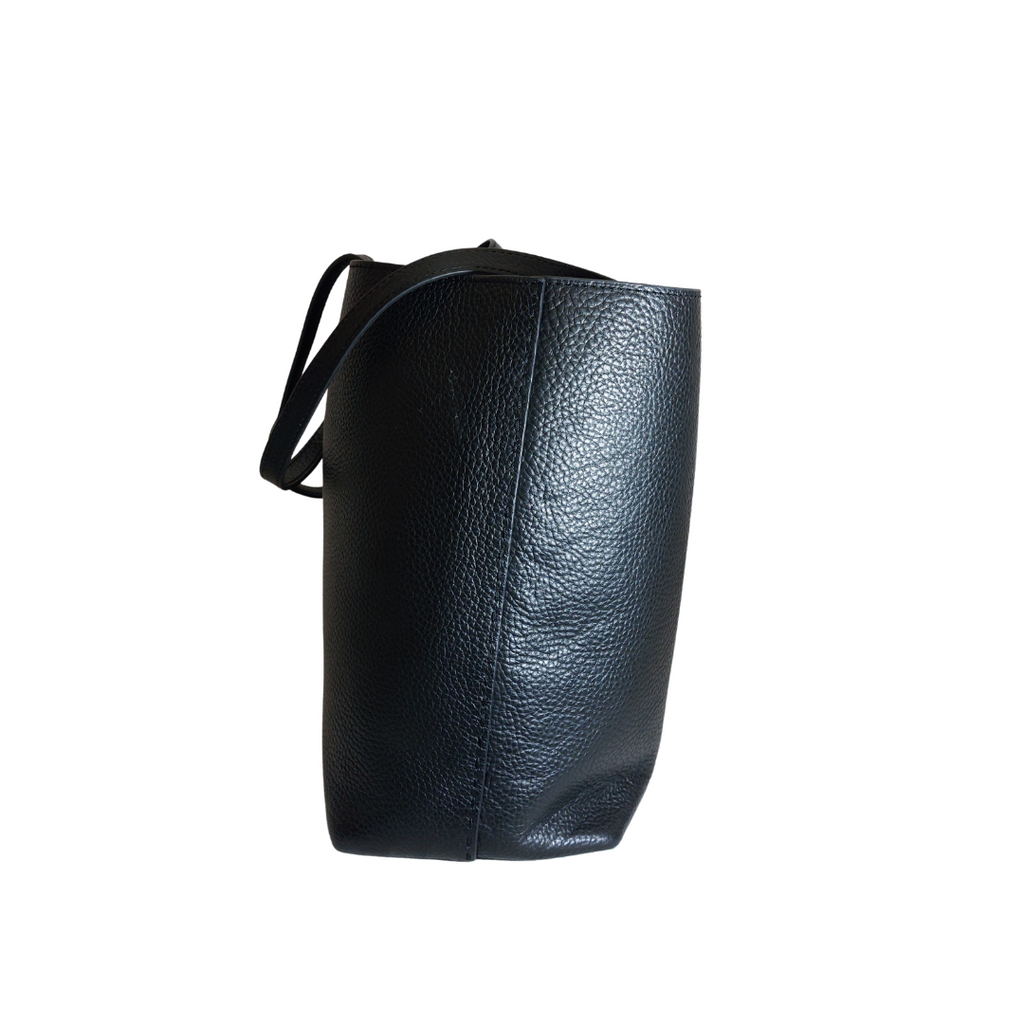 Tory Burch Black Pebbled Leather 'McGraw' Tote Bag | Pre Loved |