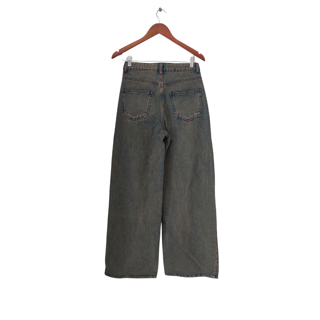 Miss Selfridge Blue & Brown Wide Leg Jeans | Gently Used |