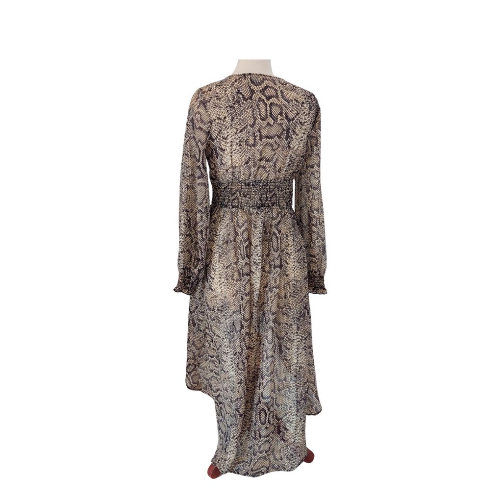 Forever 21 Snakeskin Print Sheer Front Open Dress | Like New |