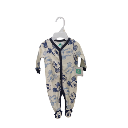 Disney Baby Blue Mickey Mouse Romper (0-3 months) | Brand New |
