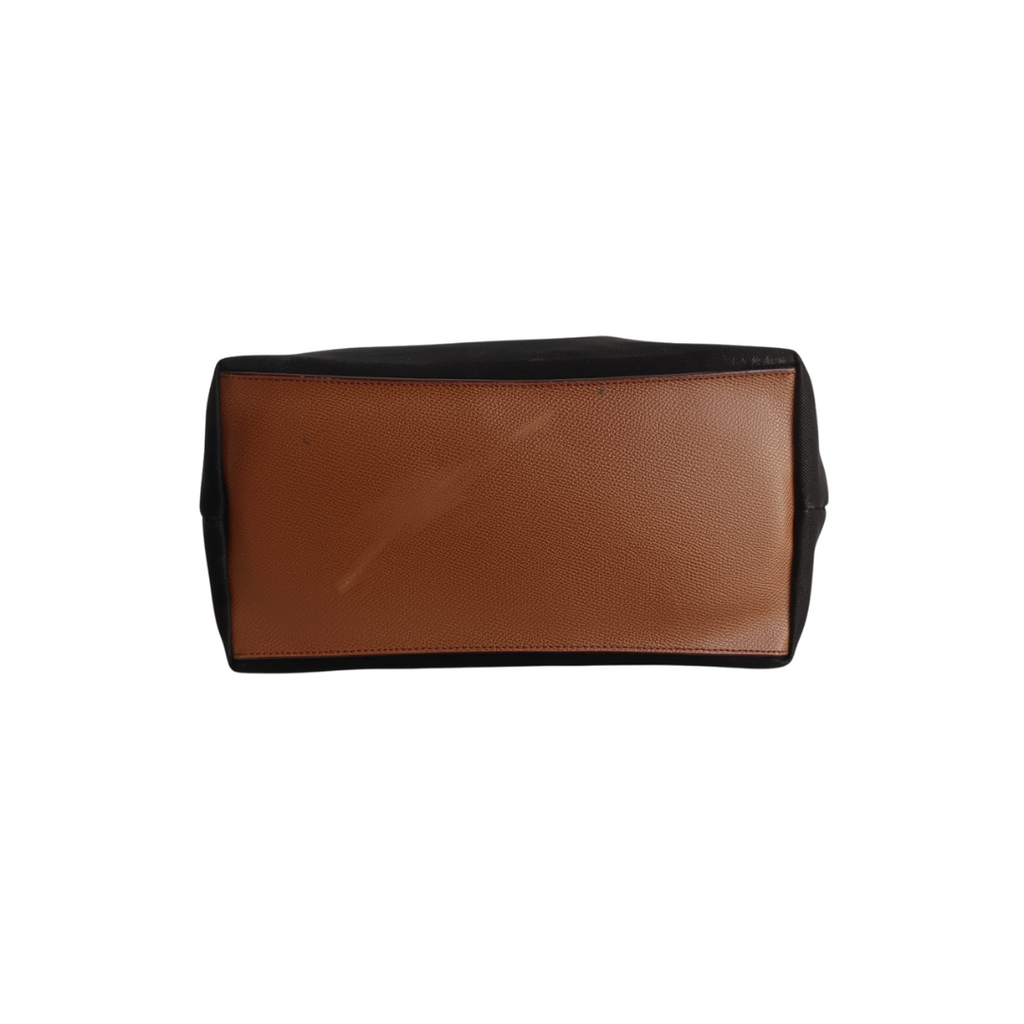 Coach Black Canvas With Tan Leather Trim Sawyer Shoulder Bag | Pre Loved |