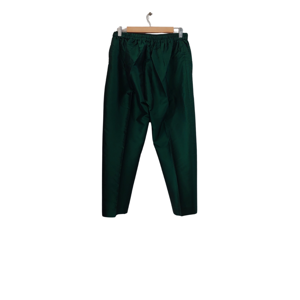 Sanober Azfar Emerald Green Block Print Outfit (3 Pieces) | Pre Loved |