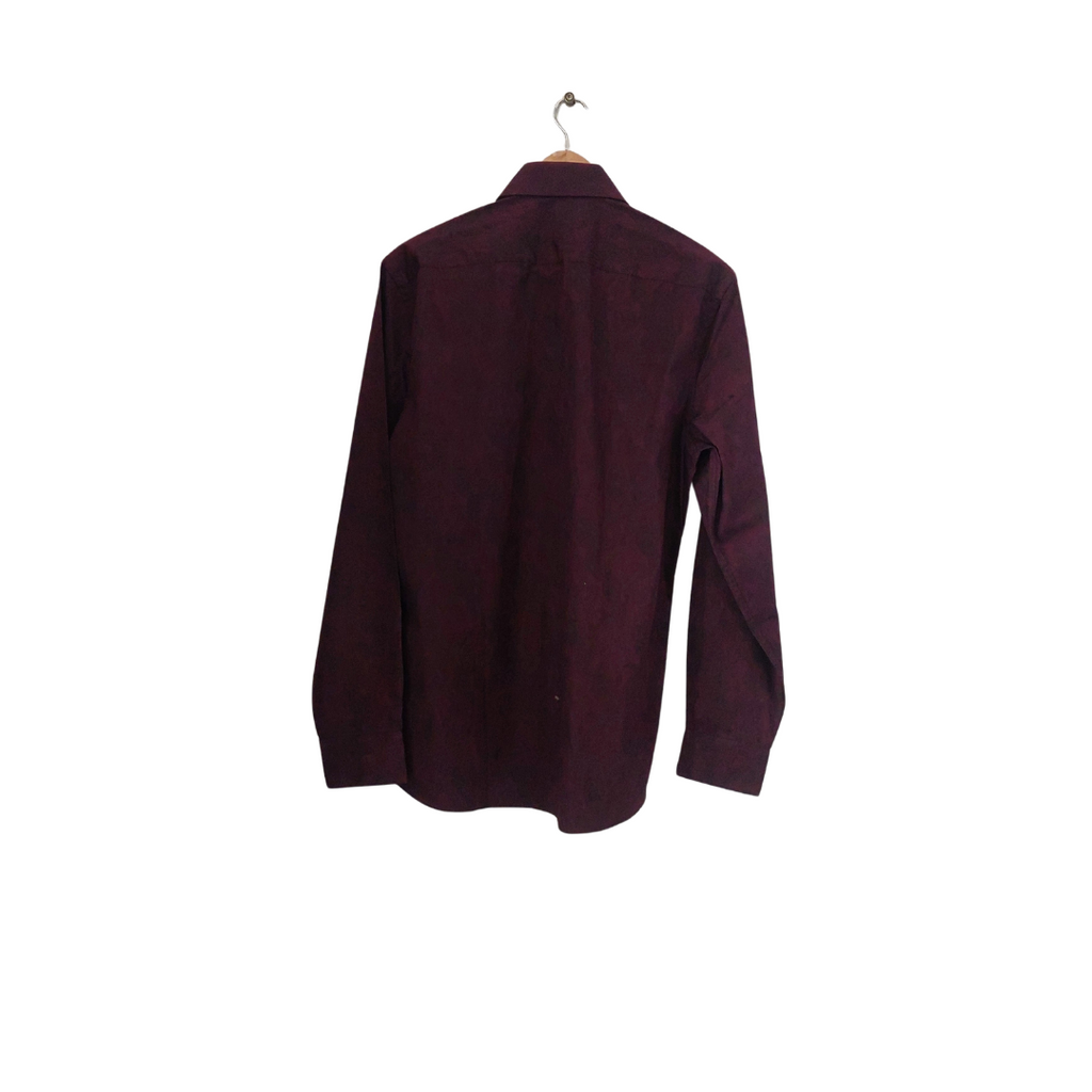 Le Chateau Men's Maroon Printed Collared Shirt | Brand New |