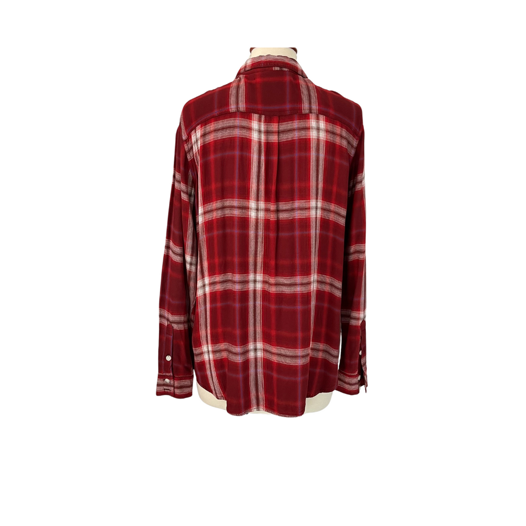 Mossimo Supply Co. Maroon Flannel Shirt