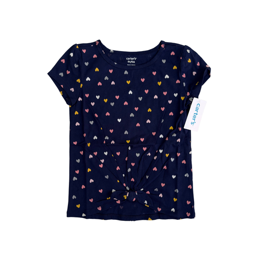 Carter's Navy Blue Hearts Top (5 Years) | Brand New |
