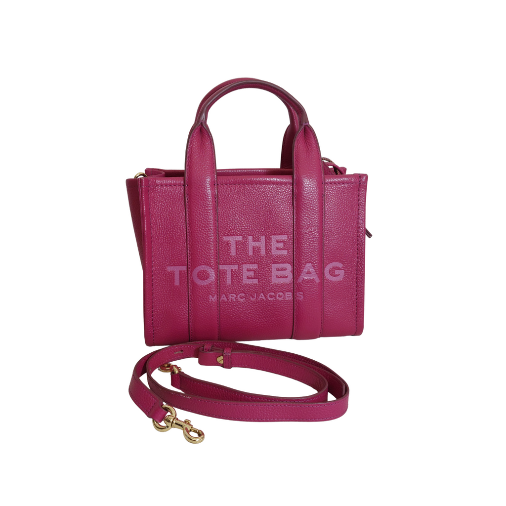 Marc Jacobs Hot Pink The Leather Small Tote Bag | Pre Loved |