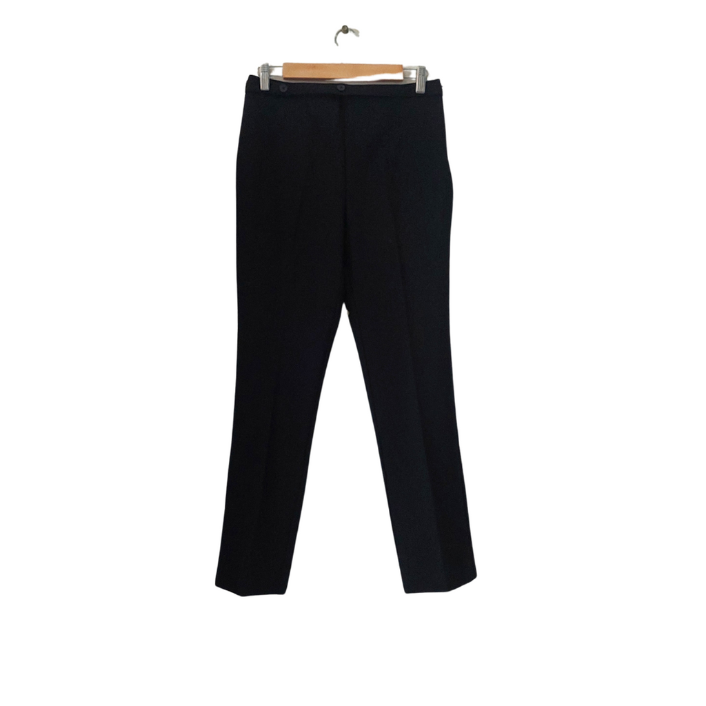 Mango Black Straight Leg Belted Pants | Brand New |