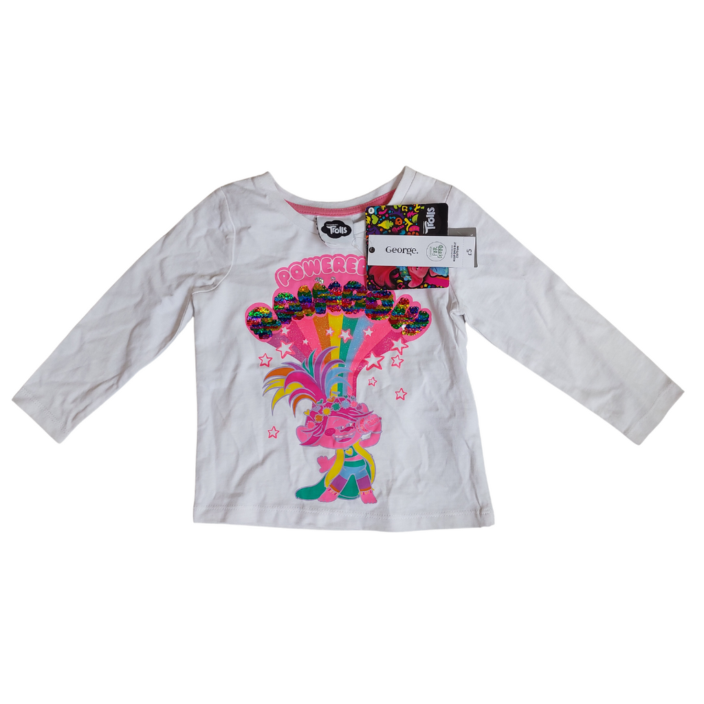 George Trolls White & Pink Printed Top (1-1.5 Years)  | Brand New |