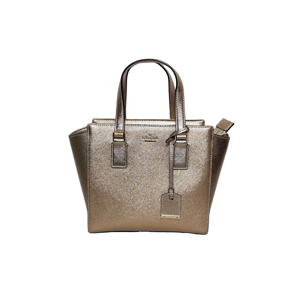 Kate Spade Cameron Street Small Hayden Rose Gold Leather Satchel Bag | Pre Loved |