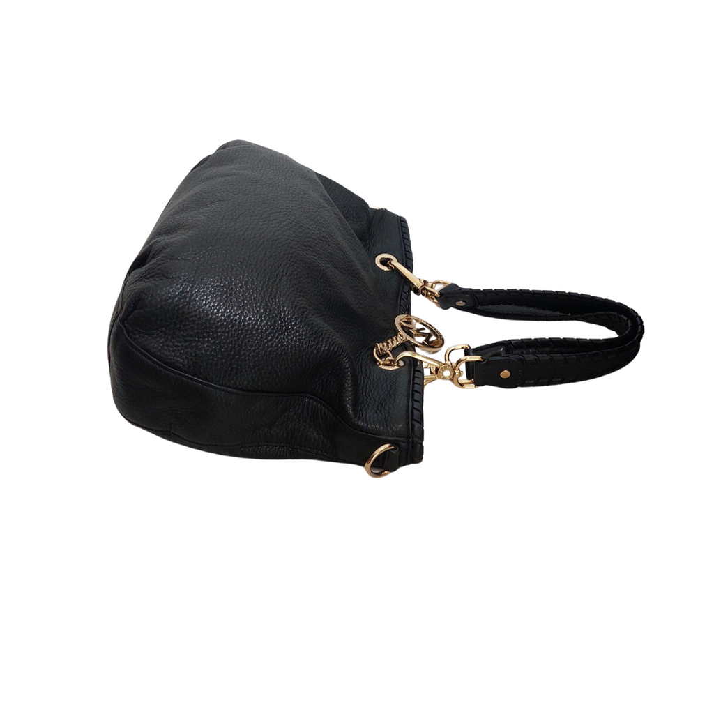 Michael Kors Black Soft Leather Convertible Shoulder Bag | Pre Loved |