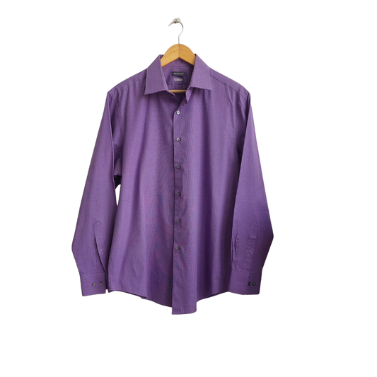 Van Heusen Men's Purple Long Sleeve Button Down Shirt | Pre Loved |