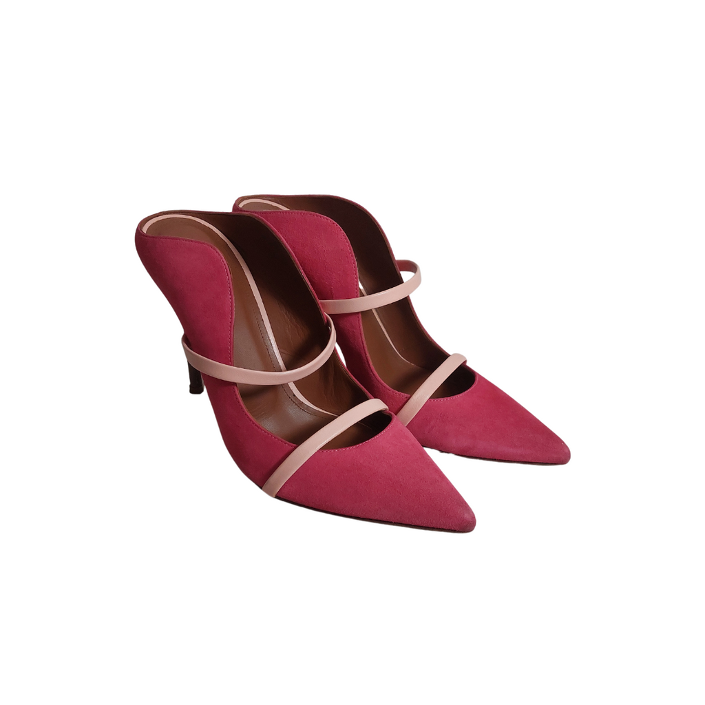 Malone Souliers Pink Suede 'Maureen 100' Heels | Pre Loved |