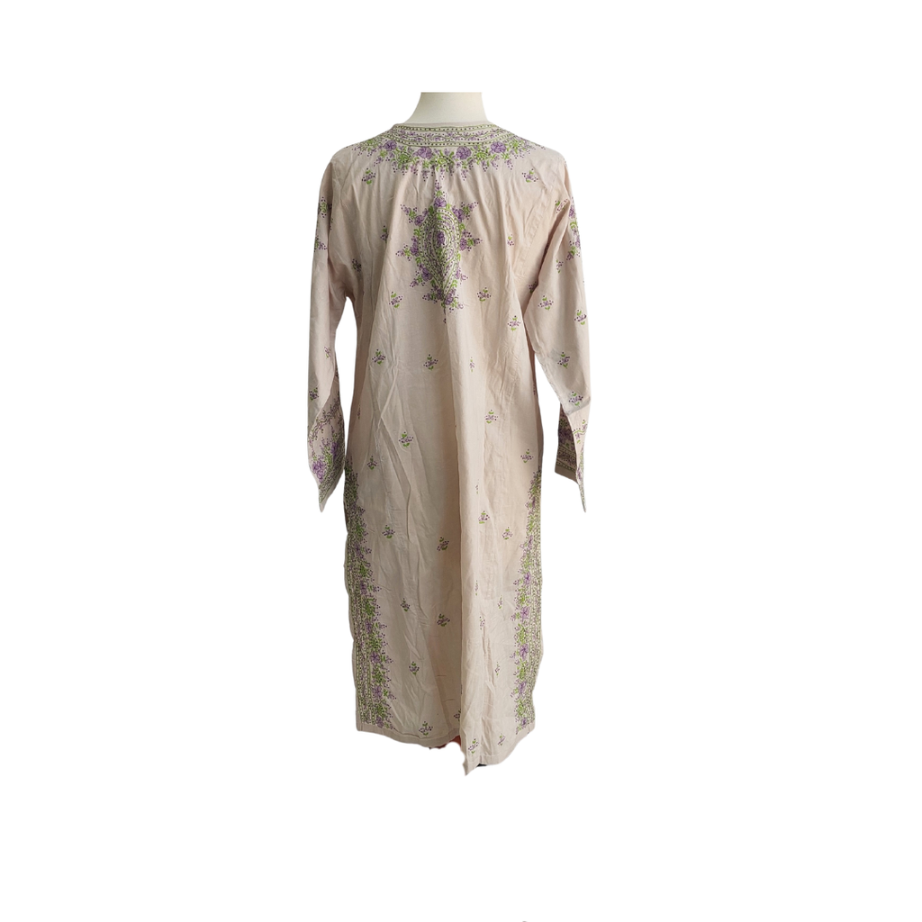 Princess & The Cake Taupe Embroidered Kurta | Gently Used |