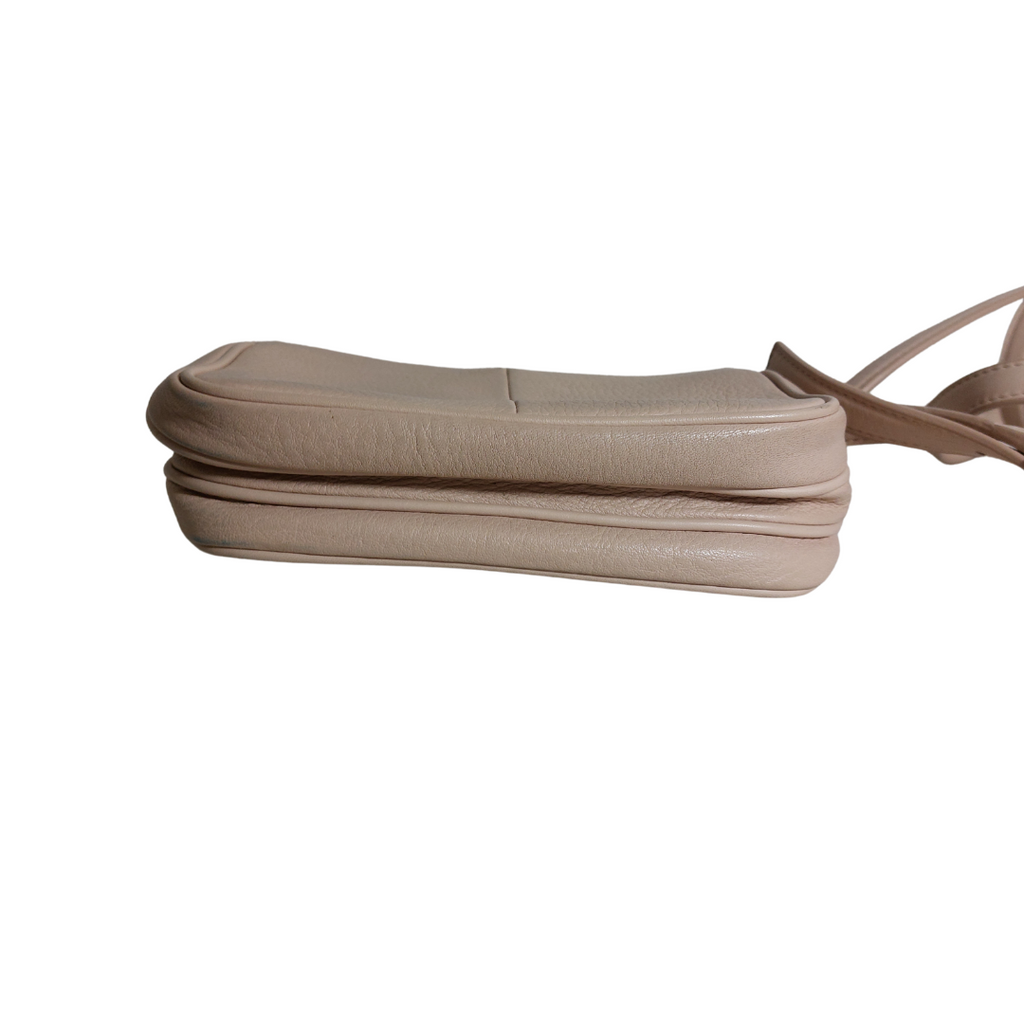 Tory Burch Nude Pink Pebbled Leather Mini Cross Body Bag | Pre Loved |