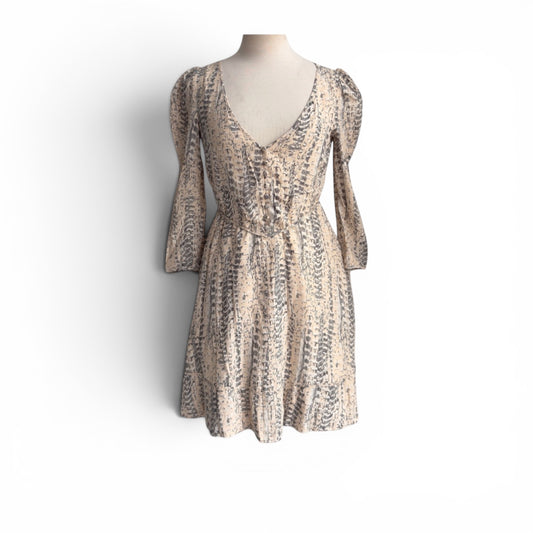 Reiss Light Pink Snake Print Button-Front Dress | Pre Loved |