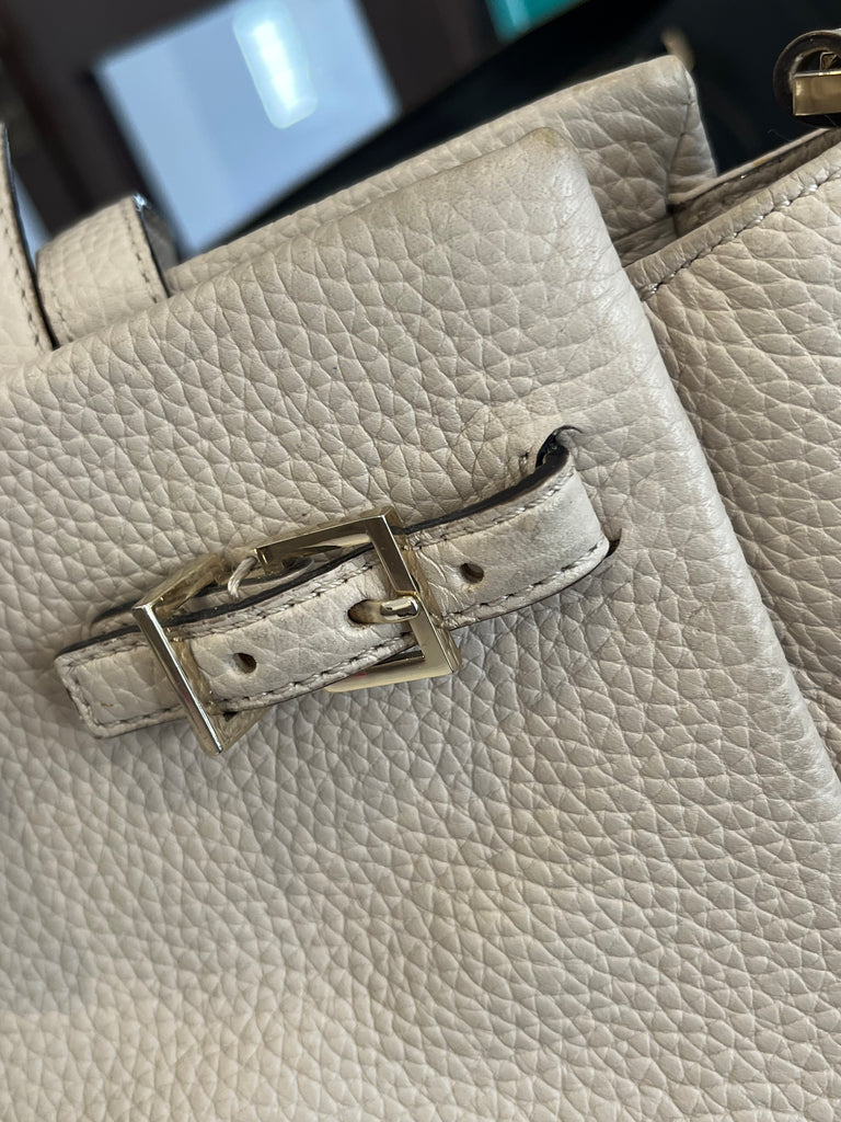 Kate Spade Ivory Pebbled Leather 'Holden Street' Satchel | Pre Loved |