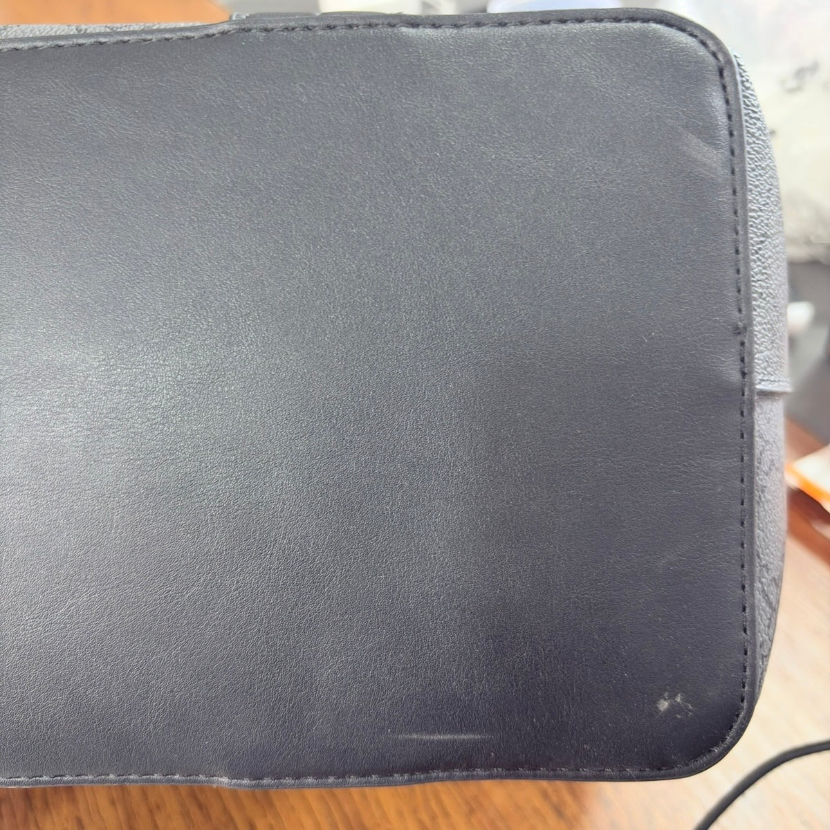 Nine West Grey And Black Lior Monogram Tote Bag | Gently Used |