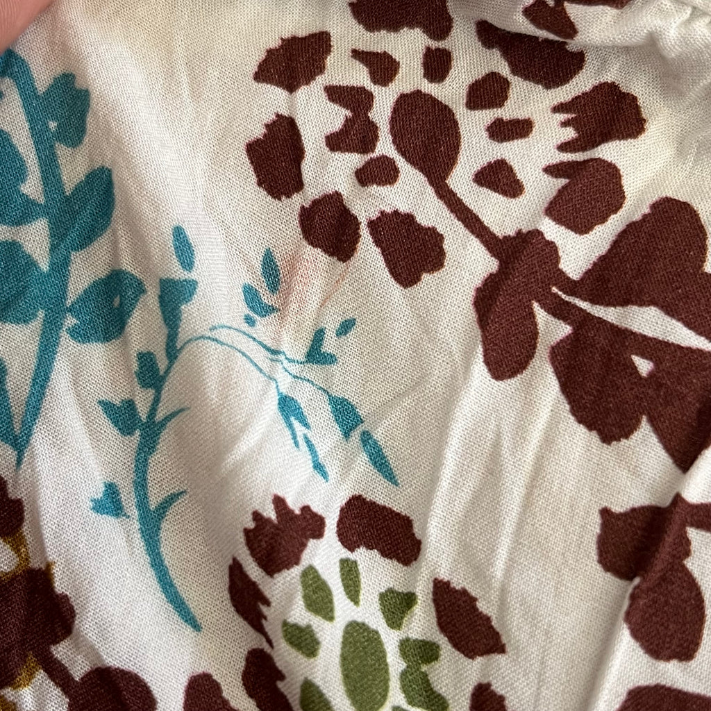 Violeta White Printed Short Sleeves Dress | Pre Loved |