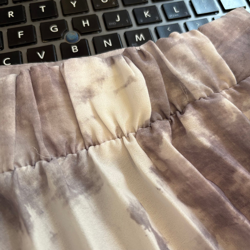 New Look Grey & White Tie Dye Maxi Skirt | Gently Used |