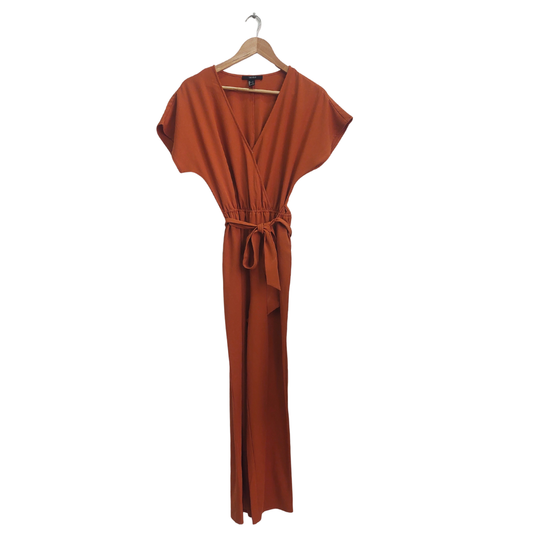 Forever21 Orange Belt Jumpsuit | Pre Loved |