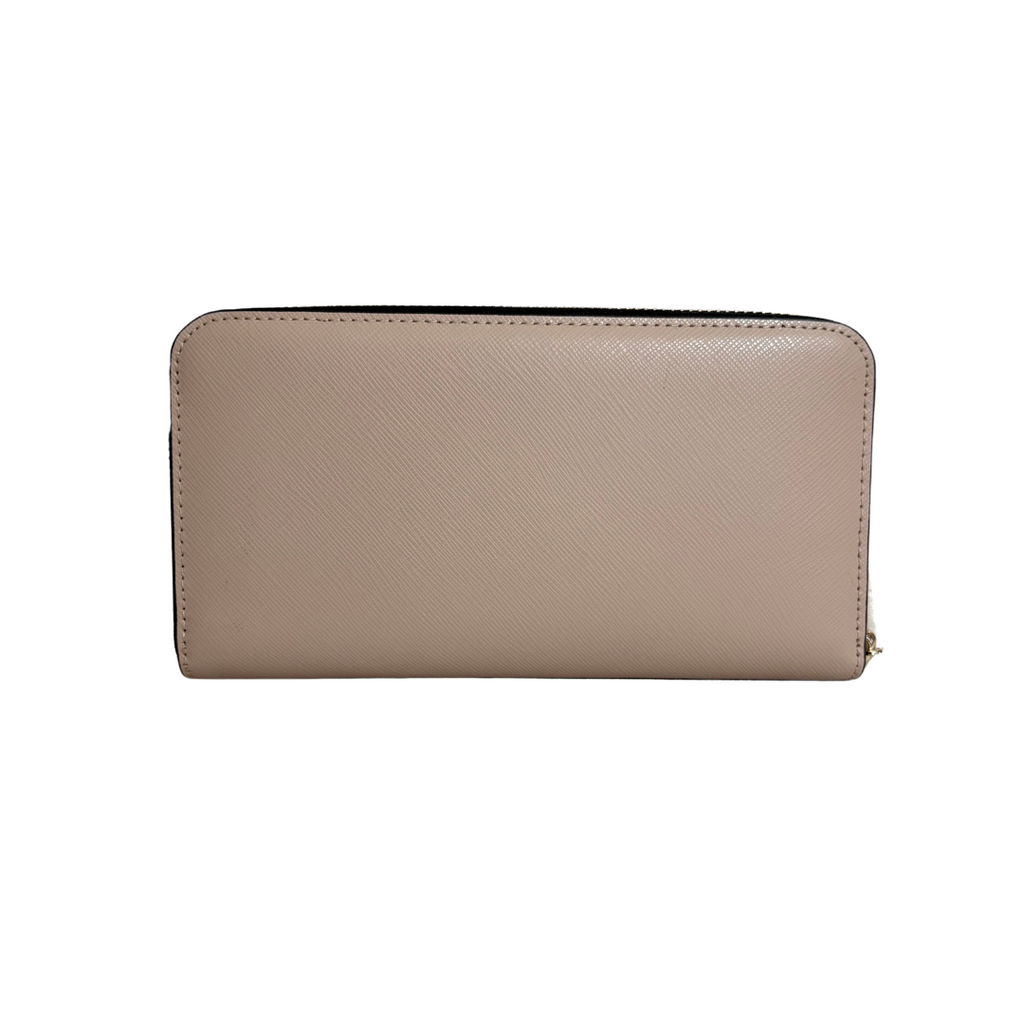 Kate Spade Black & Beige Leather Large 'Madison' Continental Wallet | Brand New |