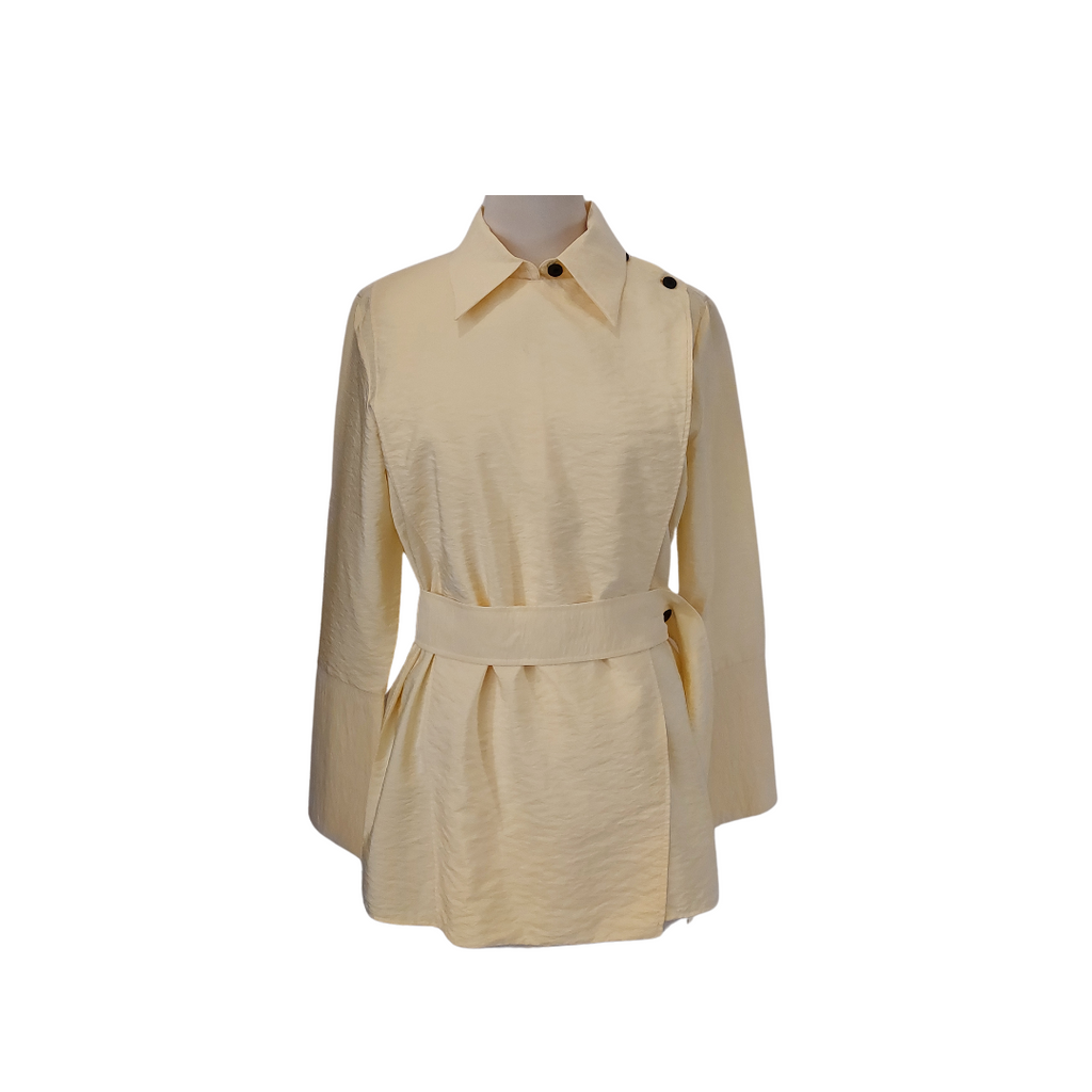 Massimo Dutti Yellow Layered Long Collared Shirt | Like New |