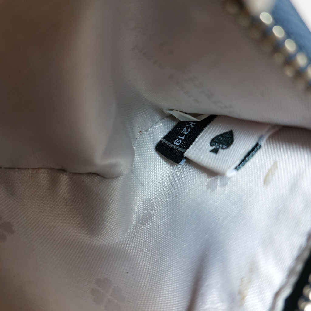 Kate Spade Navy Leather Small Slim Bifold Wallet | Pre Loved |