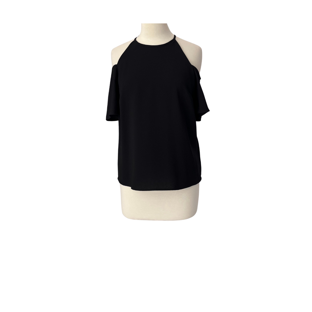 Whistles Black Cold-Shoulder Top | Gently Used |