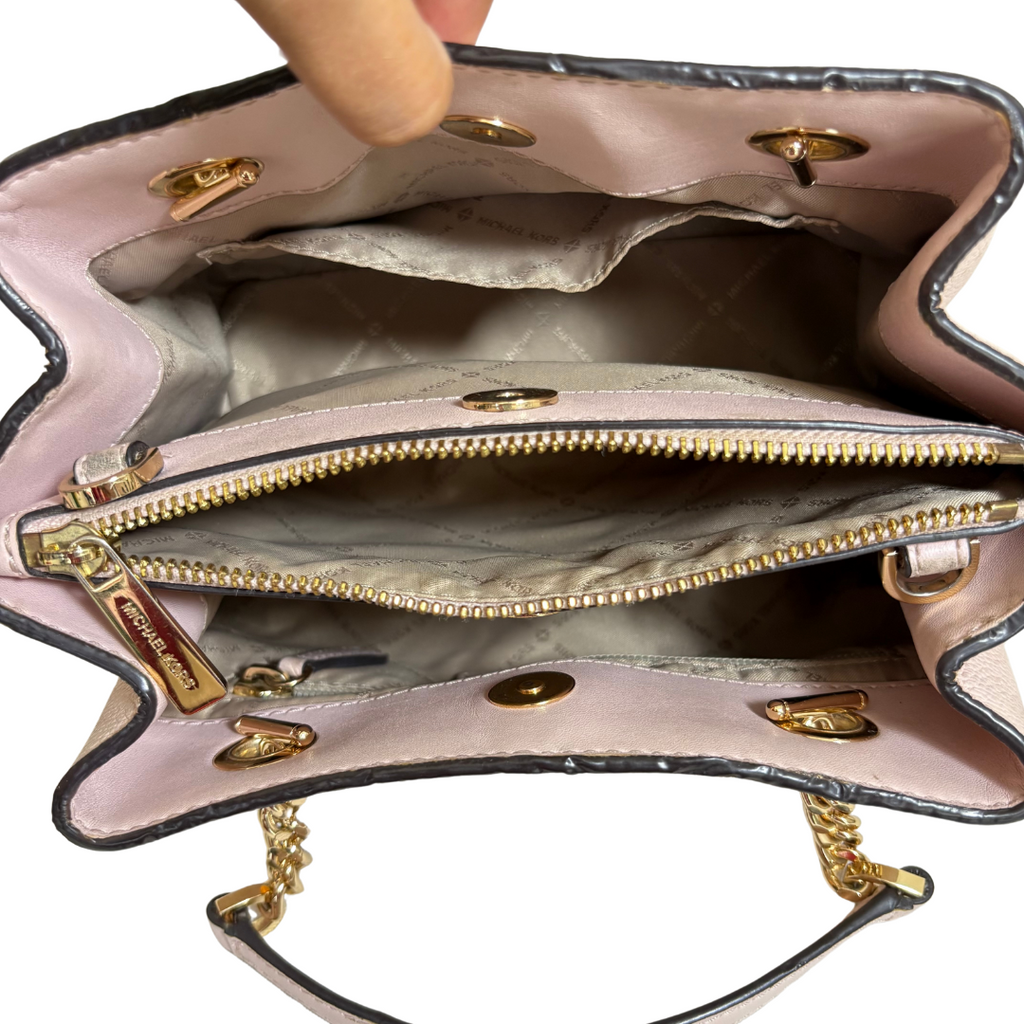 Michael Kors Powder Blush Teagen Small Messenger Crossbody Bag | Pre Loved |