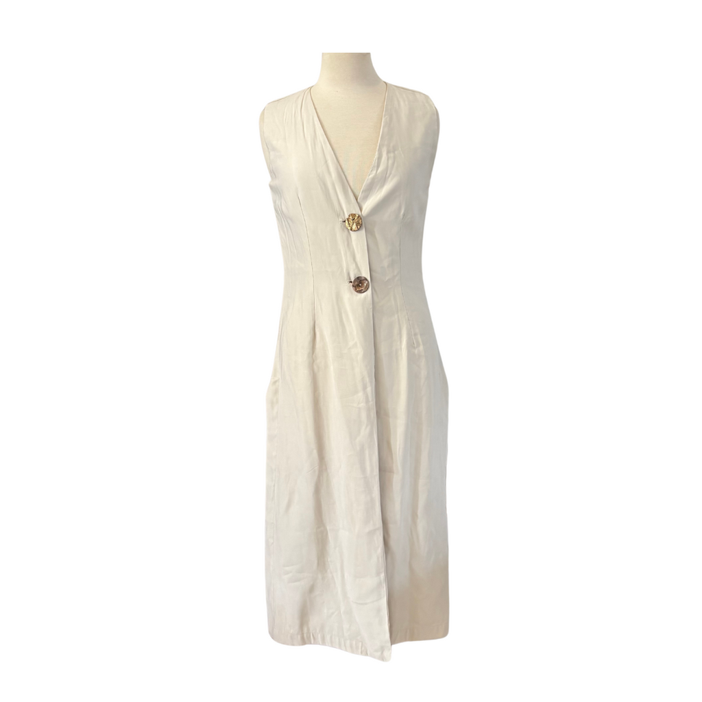Stradivarius Off White Sleeveless Long Cover Up | Gently Used |